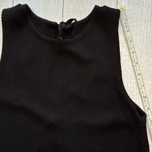 Rachel Roy Collection Black Tie Front Fringe Hem Vest Size Med/Large - Picture 7 of 10